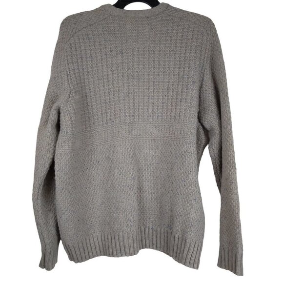 Bob Timberlake | Chunky Knit Wool Sweater Tan | Size XL - Picture 7 of 9